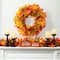 Glitzhome® Lighted Fall Maple Leaves Garland & Wreath Set